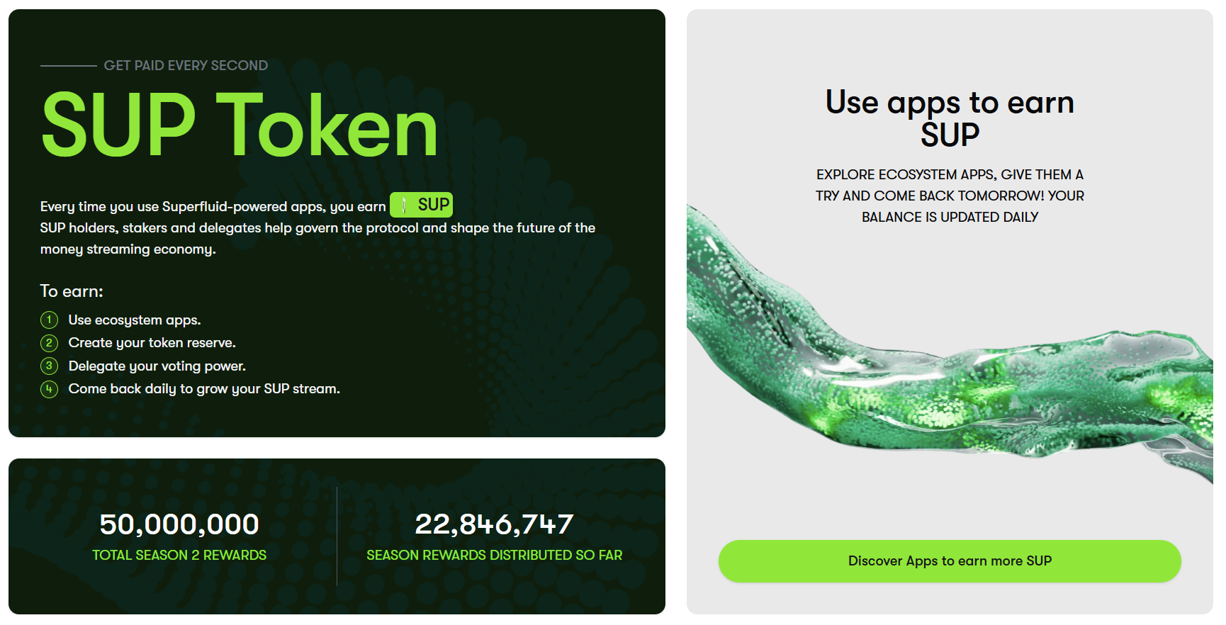 Superfluid Claim App - Farcaster Mini Apps screenshot